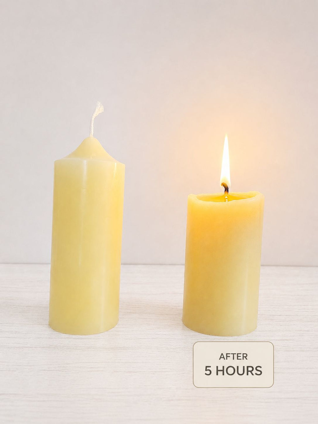 6cm x 15cm Beeswax Pillar Candle