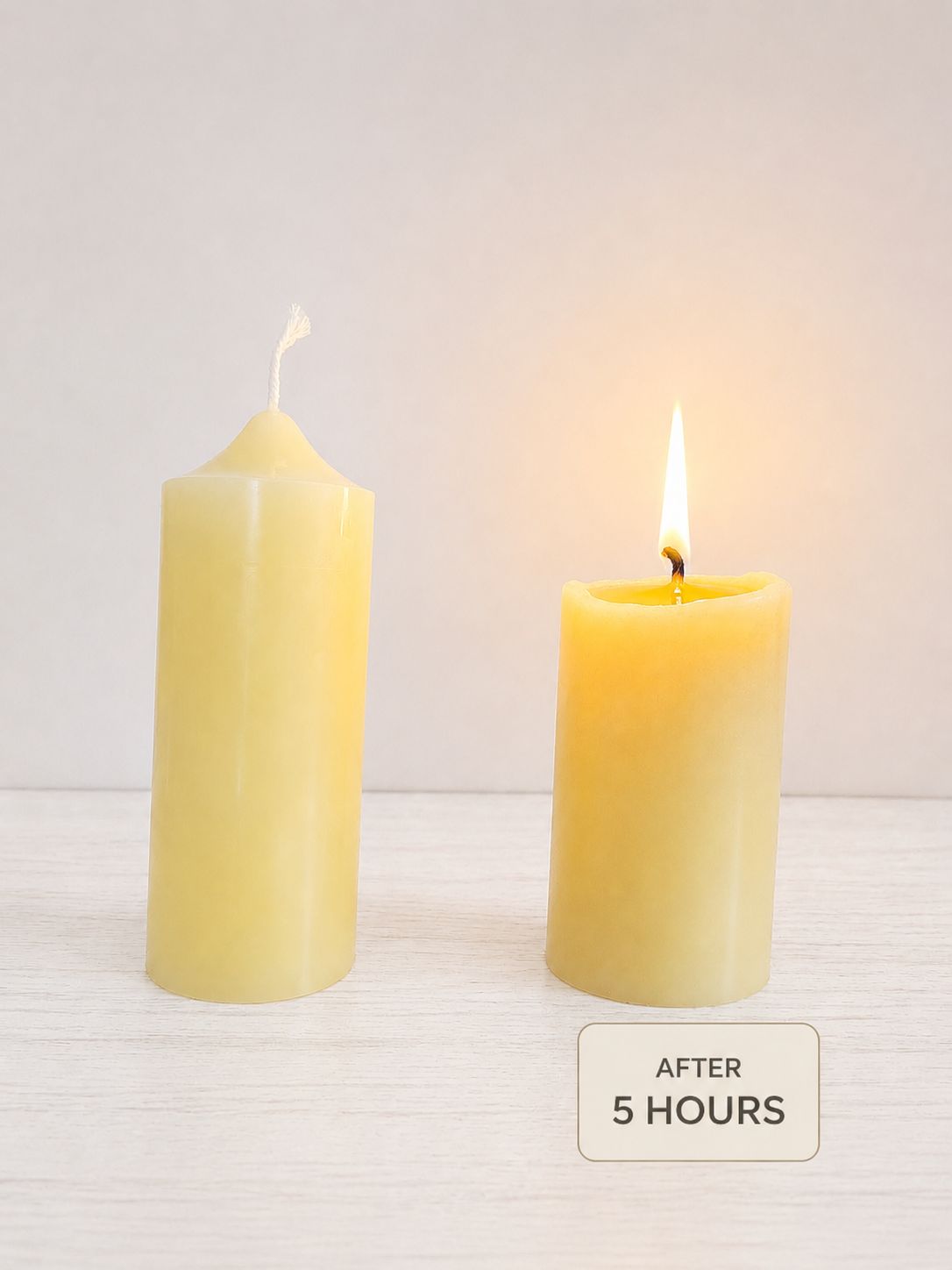 6cm x 15cm Beeswax Pillar Candle