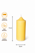 5cm Beeswax Pillar Altar Candle
