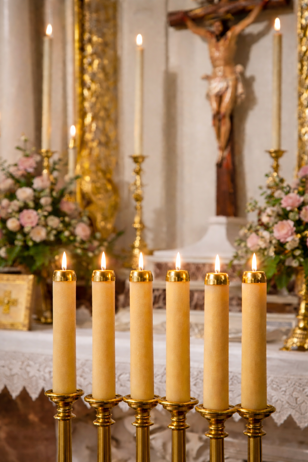 4 x 30cm Beeswax Catholic Church Altar Candle Singapore SG