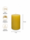 7 x 10cm Beeswax Pillar Candle