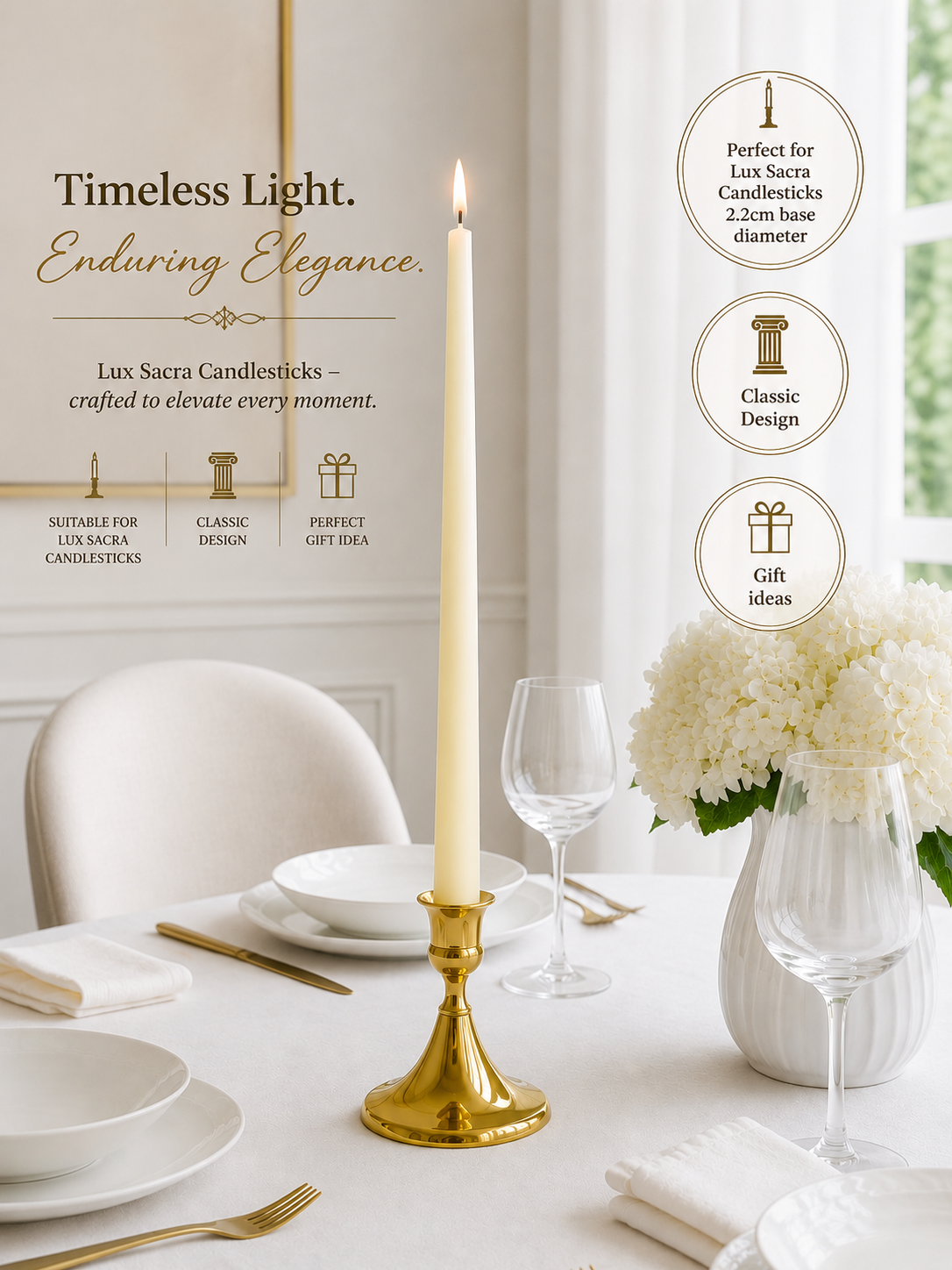 Candle Holder for Lux Sacra Candlesticks
