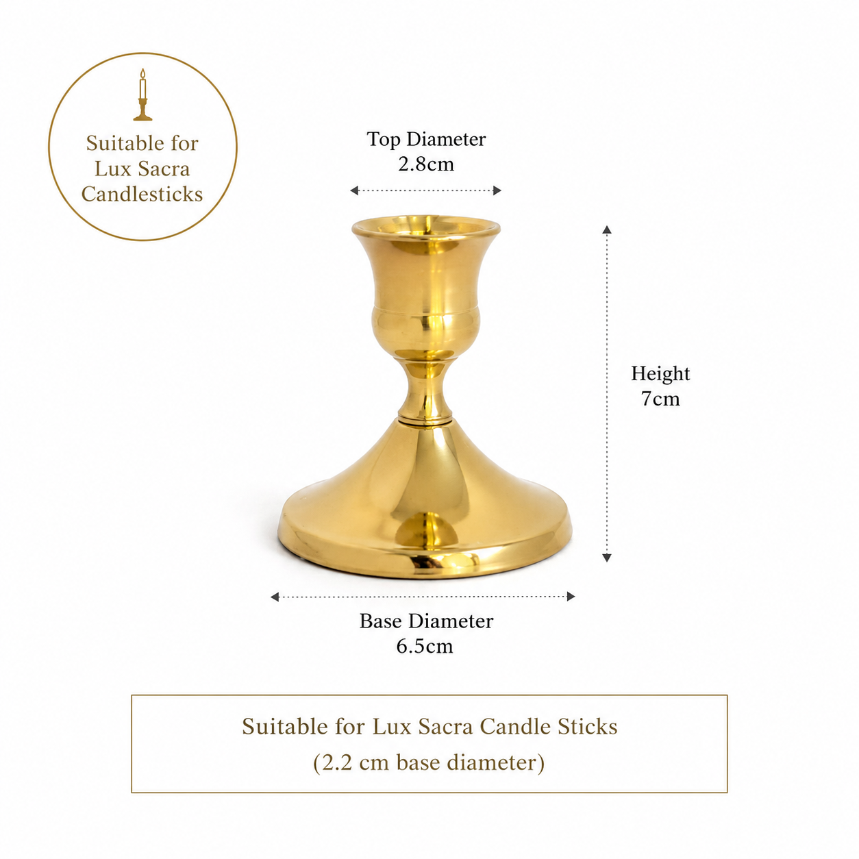 Candle Holder for Lux Sacra Candlesticks
