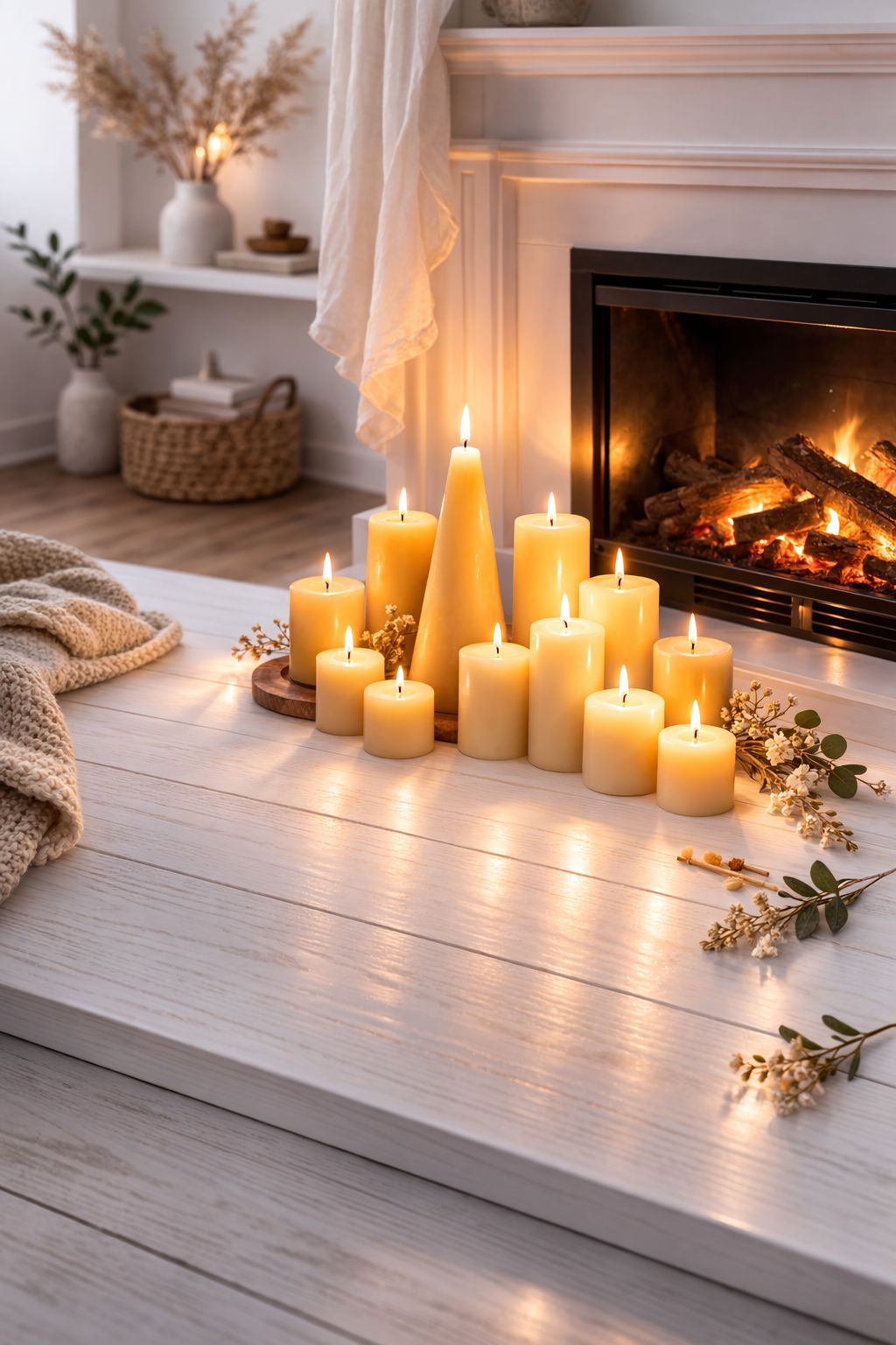 6cm x 15cm Beeswax Pillar Candle