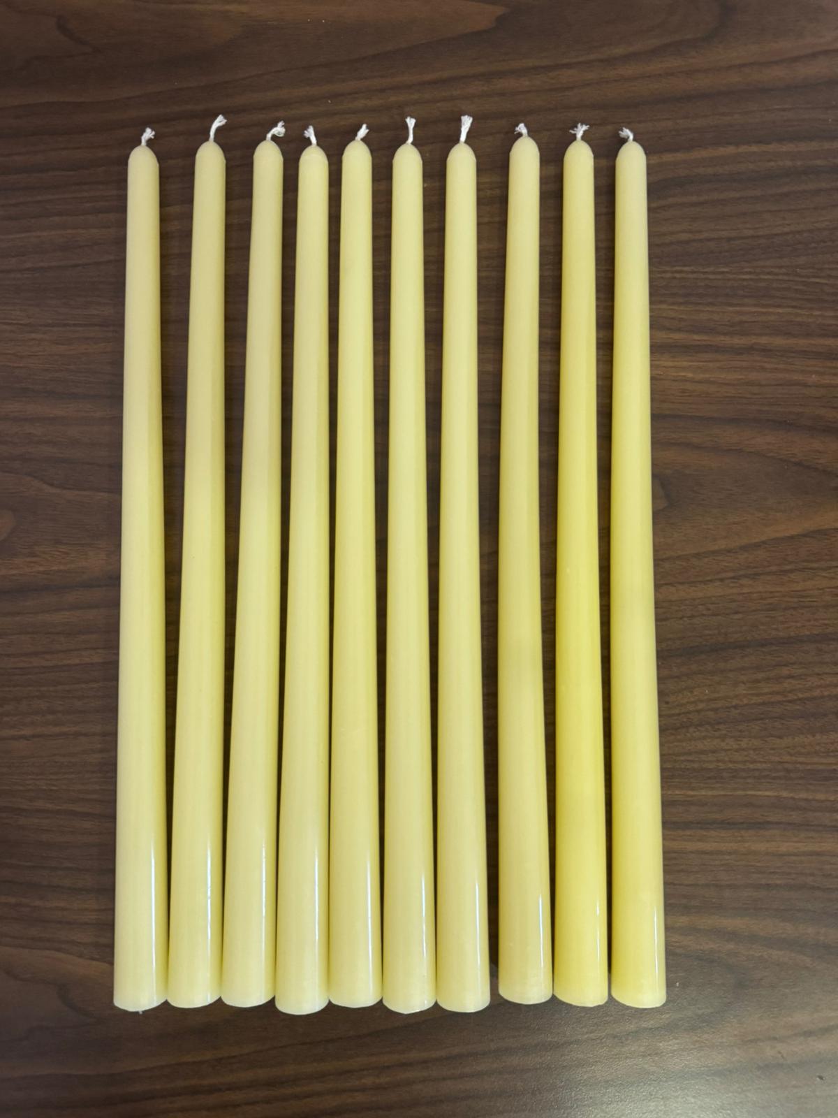 Lux Sacra Traditional 2.2cm x 36cm Taper  Catholic Church Beeswax Candle Sticks Set (10 pcs) Singapore