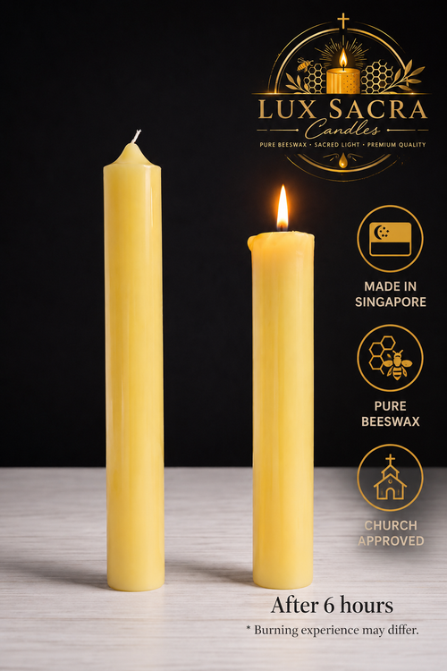 4cm Beeswax Church Pillar Candle
