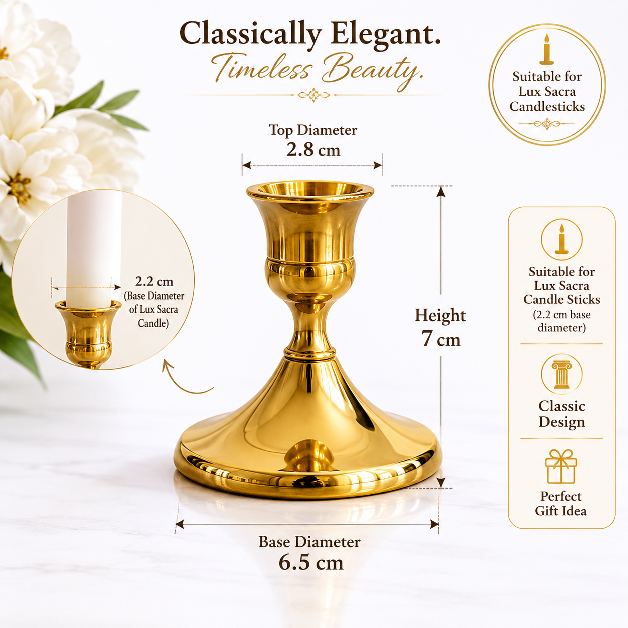 Candle Holder for Lux Sacra Candlesticks